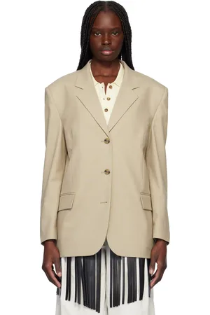 Recto Veston façon tailleur Daddy beige en laine mélangée