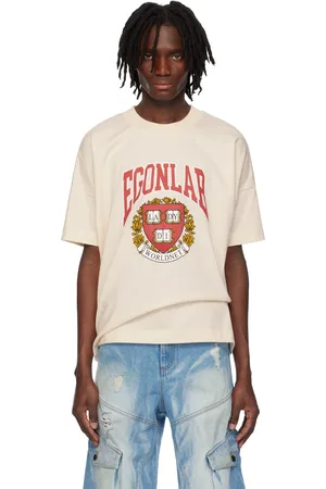 EgonLab T-shirt blanc cassé édition Worldnet