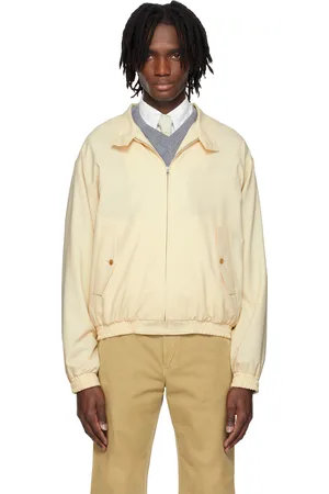 Auralee Blouson blanc cassé en laine froide superfine