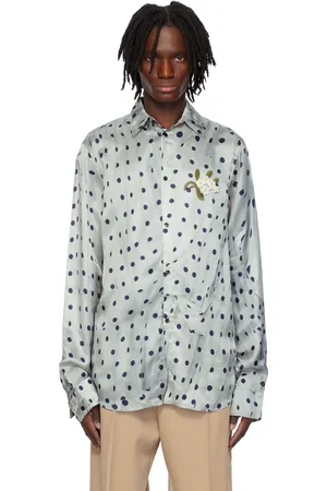 EgonLab Chemise à manches longues Salia Lola bleue à pois