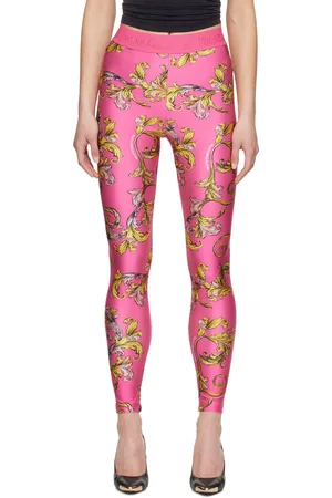VERSACE Legging rose à motif Outline Barocco