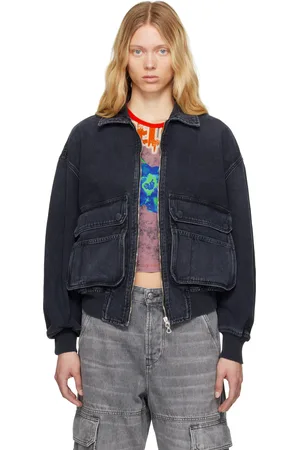 Diesel Blouson Kurz noir en denim