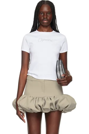 COPERNI T-shirt blanc à logo à ornements facettés