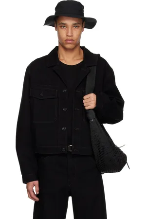LEMAIRE Blouson camionneur noir en denim