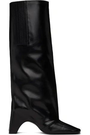 COPERNI Bottes hautes à talon sculptural noires