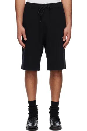Moncler Short noir en coton à logo brodé - Moncler x FRGMT Hiroshi Fujiwara