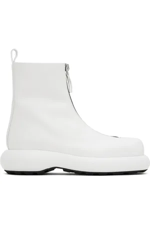 Jil Sander Bottes blanches à glissière