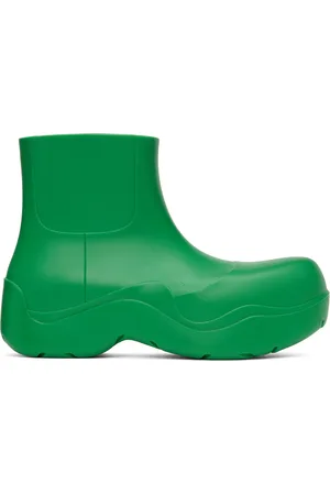 Bottega Veneta Bottes chelsea Puddle vert mat