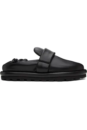 Jil Sander Flâneurs de style sabot noirs à bride