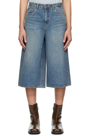 Low Classic Short bleu en denim à effet délavé