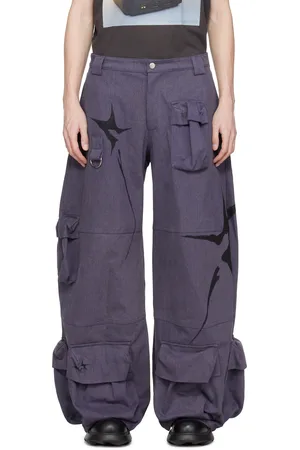 Collina Strada Pantalon cargo Garden bleu marine en denim