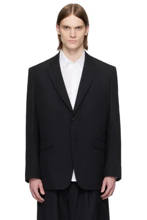 Comme des Garçons Veston noir en gabardine de laine
