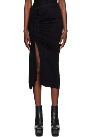 Rick Owens Jupe midi Fog noire
