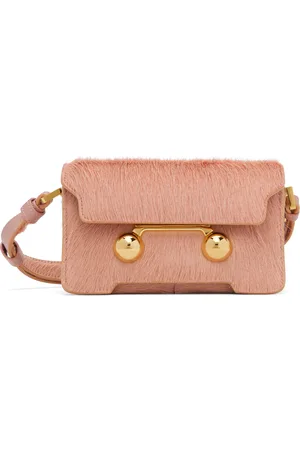 Marni Mini sac à bandoulière rose en poil de veau - Trunkaroo