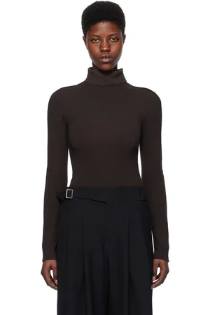 Issey Miyake Col roulé Baguette brun