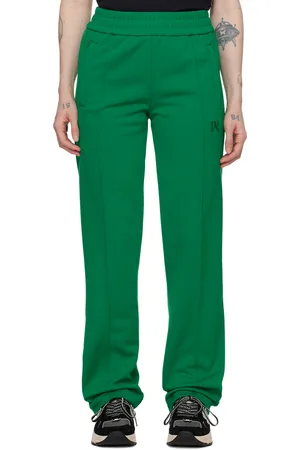 Palm Angels Pantalon de survêtement vert à monogramme