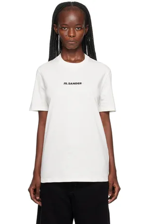 Jil Sander T-shirt blanc à logo imprimé
