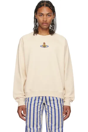 Vivienne Westwood Pull molletonné beige à logo brodé