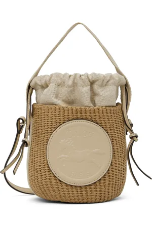 Chloé Petit panier beige à écusson à image de cheval