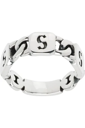 Stolen Girlfriends Club Bague argentée à plaques à logo S