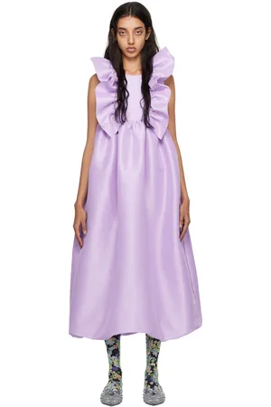 Kika Vargas Robe longue Whitney mauve