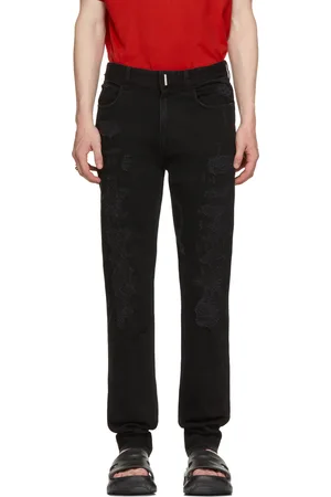 Givenchy Jean ajusté noir à effet usé