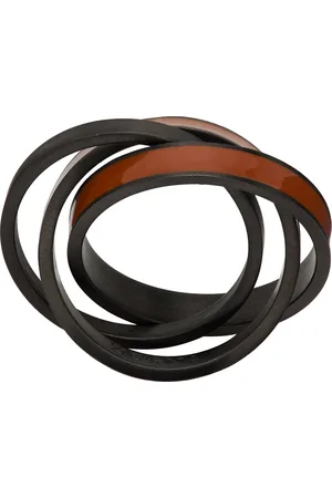 Ermenegildo Zegna Bague Infinity brun et noir