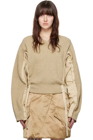 J.W.Anderson Pull taupe à panneaux