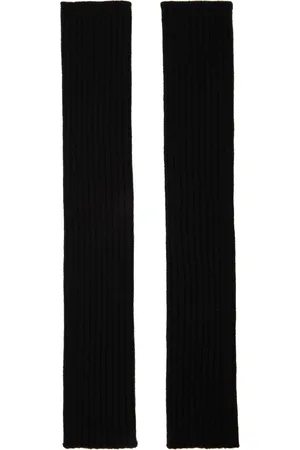 Rick Owens Manches noires en tricot côtelé