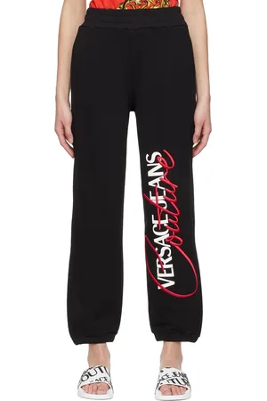VERSACE Pantalon de survêtement noir en coton