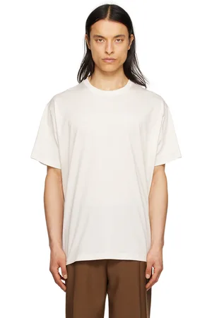 Burberry T-shirt blanc cassé à col ras du cou
