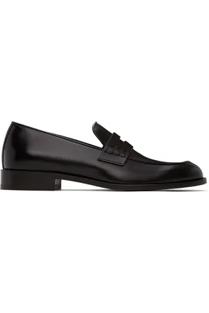 Giorgio Armani Flâneurs noirs en cuir