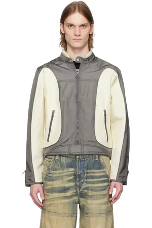 Diesel Blouson Blink-A blanc cassé et gris