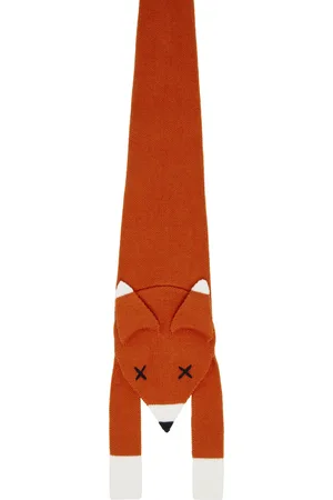 Charles Jeffrey Loverboy Cravate orange à appliqués de renard