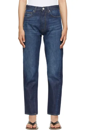 Totême Jean indigo à coutures torsadées