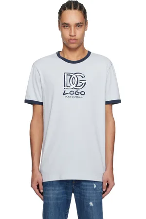 Dolce & Gabbana T-shirt bleu à logo DG - Italian Holiday