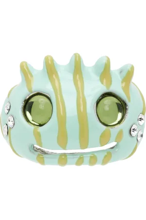 Collina Strada Bague Liberty Frog jaune et bleu