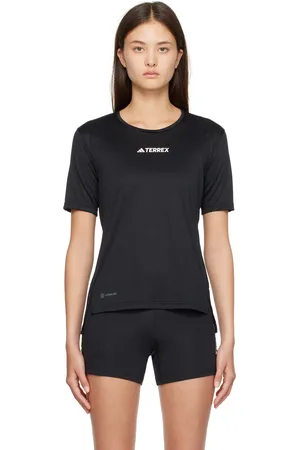 adidas T-shirt noir à ourlet allongé à l