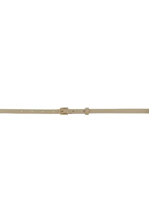 Carven Ceinture double tour blanc cassé en cuir
