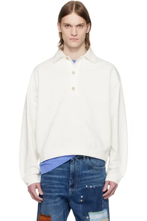 Marni Polo blanc en jersey bouclette de coton
