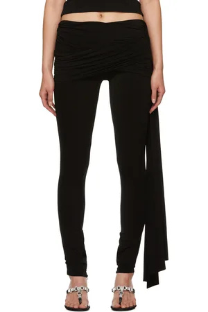 MAGDA BUTRYM Legging noir à garniture à la taille