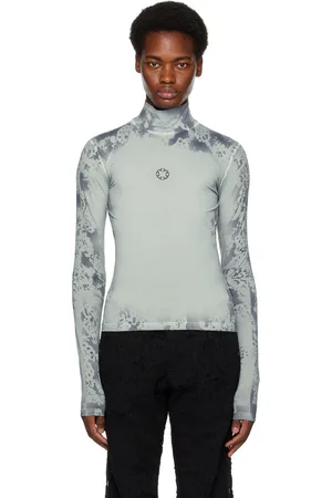1017 ALYX 9SM Col roulé gris à motif graphique