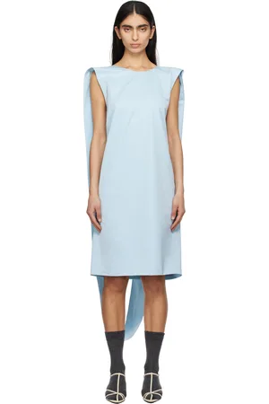 LII Robe midi bleue à découpe à l