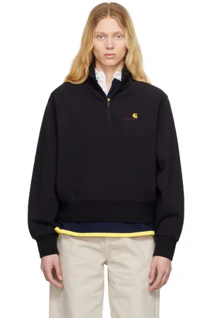 Carhartt Pull molletonné noir à col montant et à logo American Script
