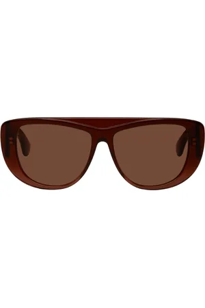 Alaïa Lunettes de soleil surdimensionnées brunes