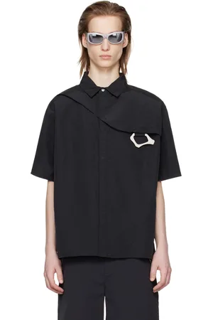 HELIOT EMIL Chemise noire à boutons-pression