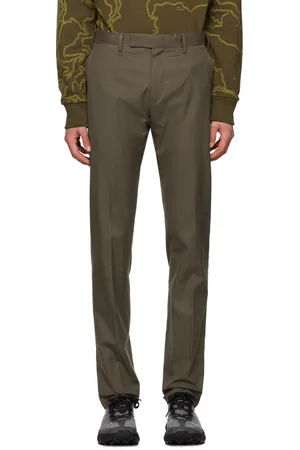 Ermenegildo Zegna Pantalon taupe à glissière