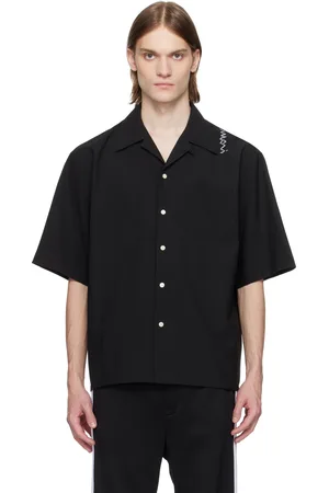 Marni Chemise de bowling légère noire en laine vierge