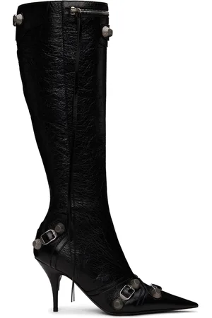 Balenciaga Bottes hautes 90 noires à ornements Cagole