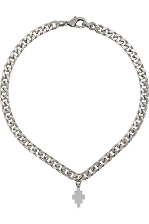 MARCELO BURLON Collier argenté à pendentif de croix